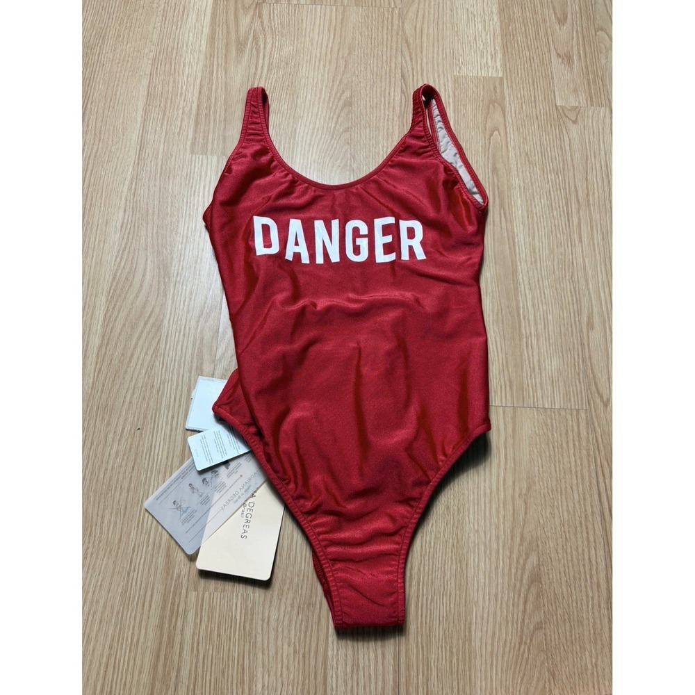 Adriana Degreas Made In Brasil Hot Red "Danger" Women's Large One Piece Swimsuit